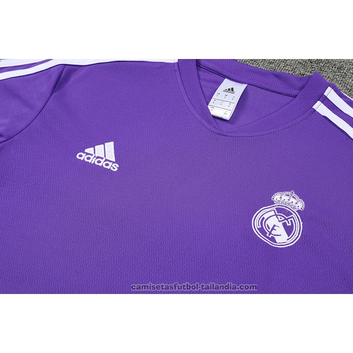 Chandal del Real Madrid Manga Corta 22/23 Purpura - Pantalon Corto